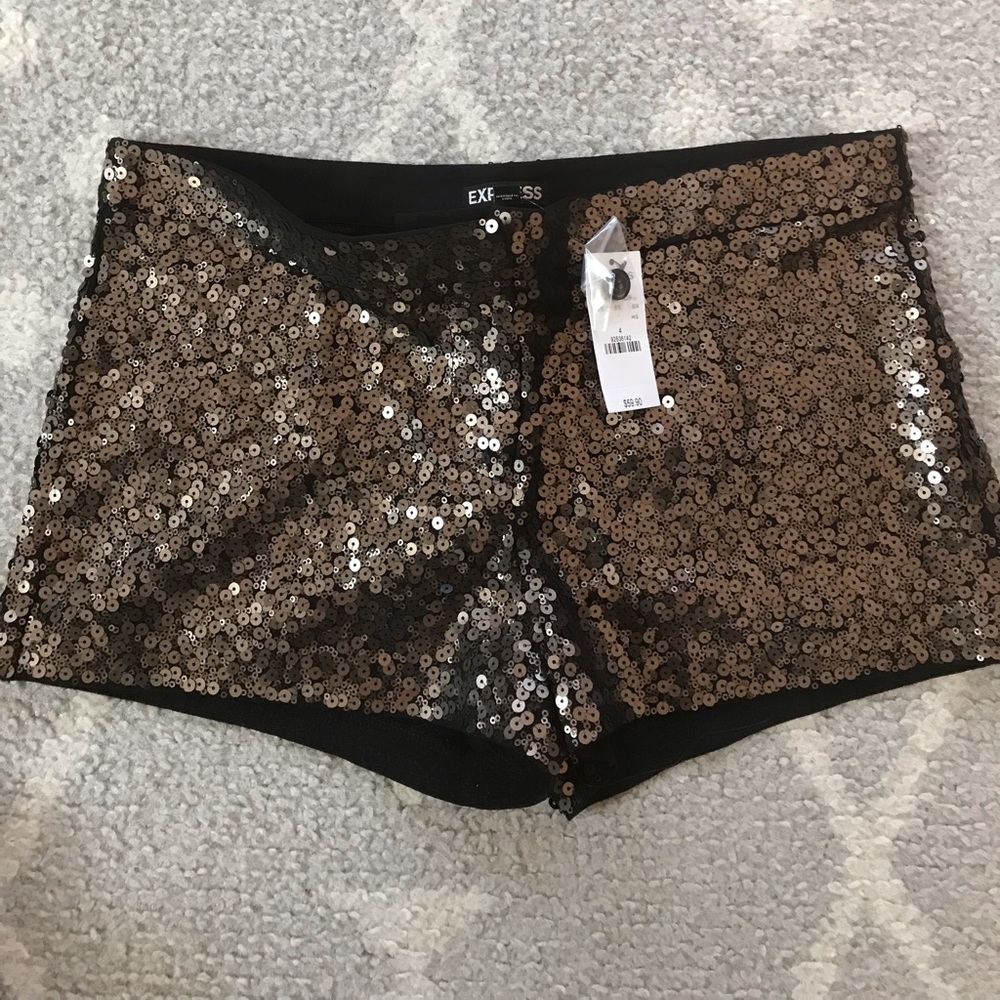 Express sequin shorts